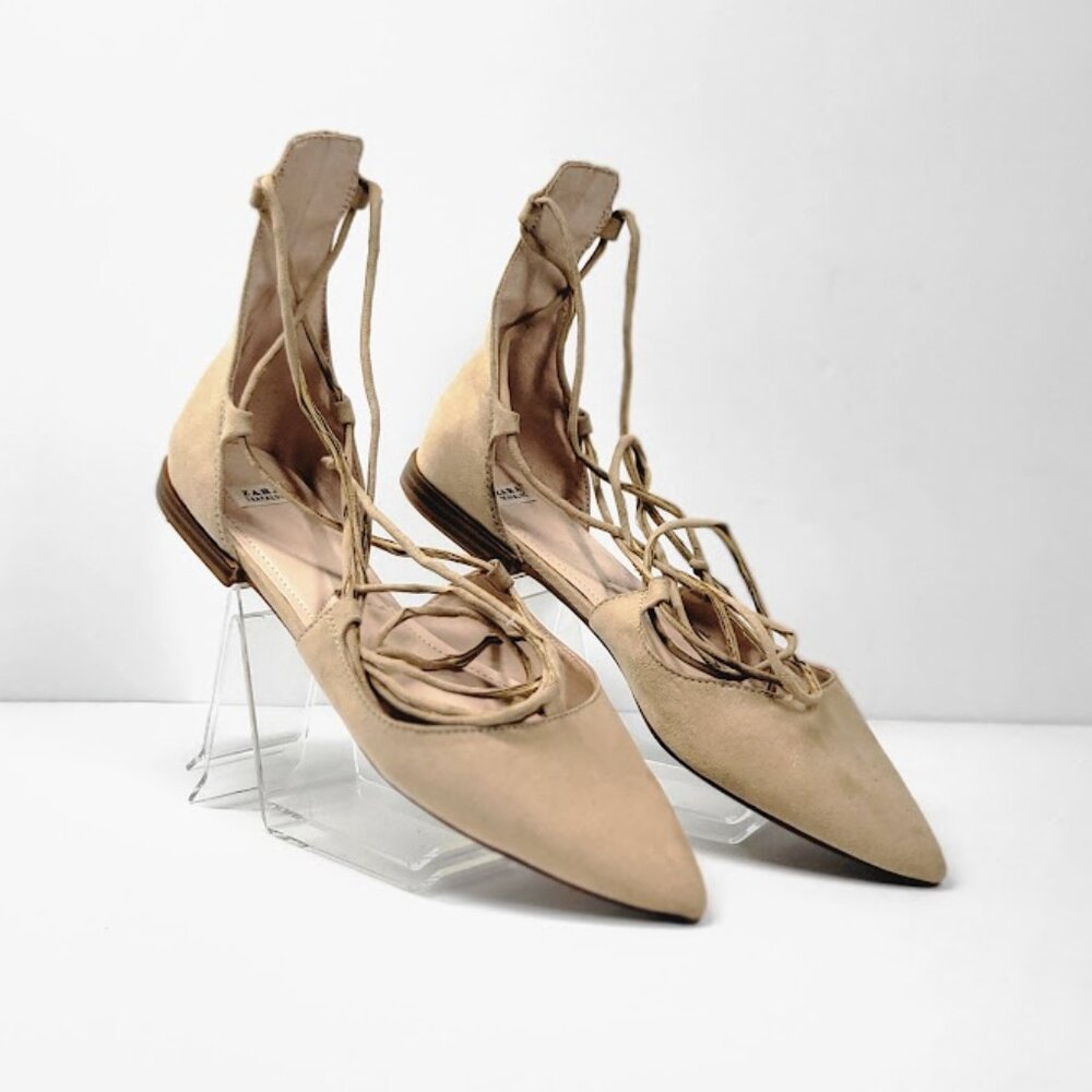 ZARA pointy toe flats shoes Sz EU 40
